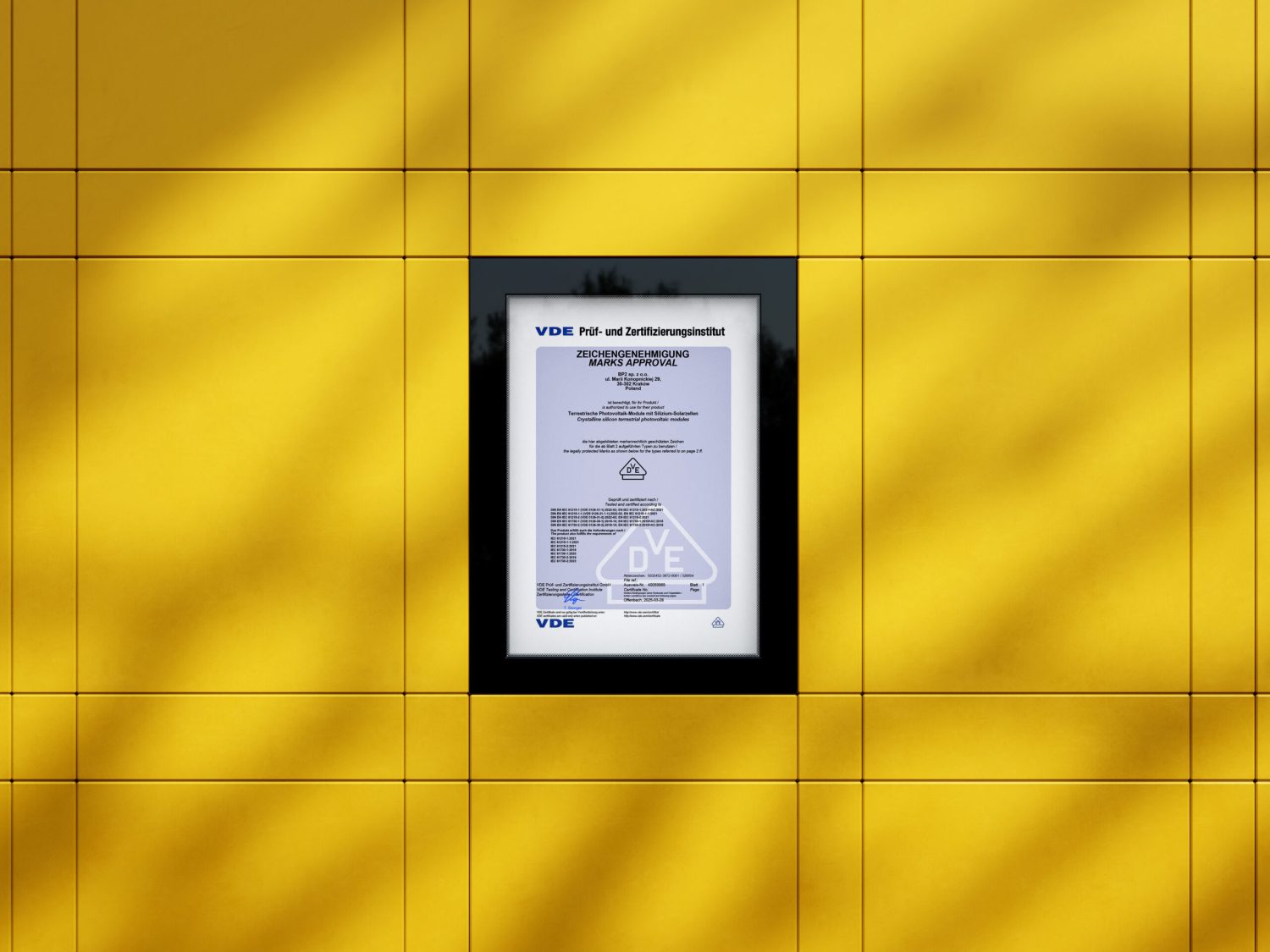 Certyfikacja SOLROOF – VDE Testing and Certification